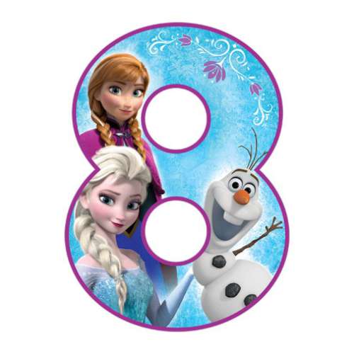 Frozen Number 8 Edible Icing Image - Click Image to Close